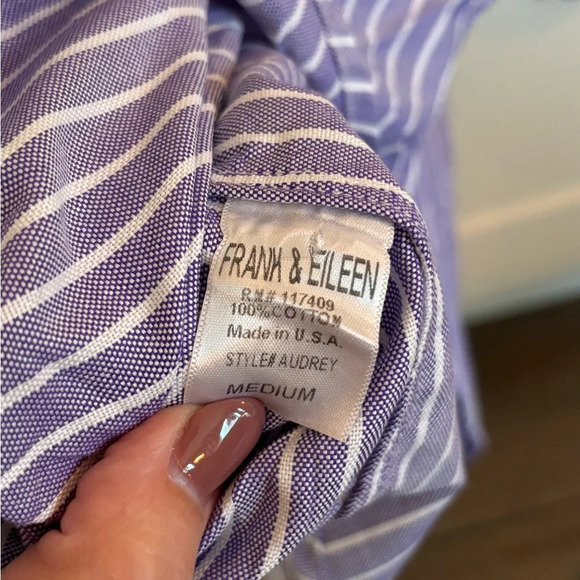 Frank & Eileen Purple Striped Women's Top - Picture 9 of 9
